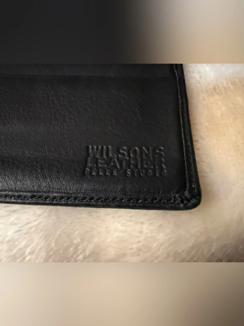 Wilsons Leather Black Leather Bi-Fold Card Holder